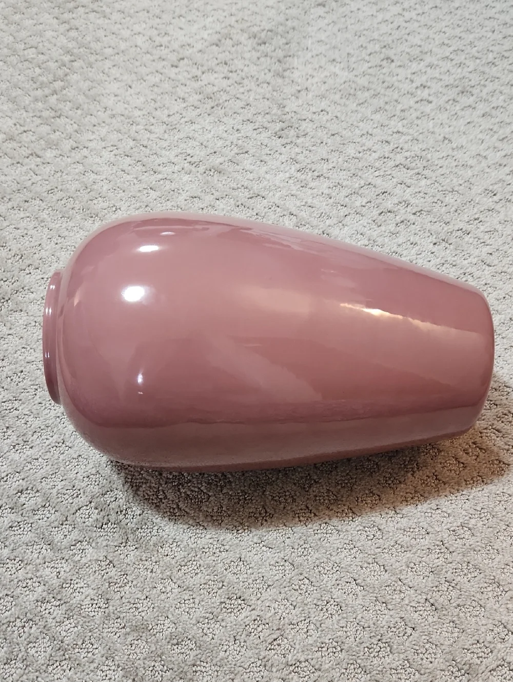 Haeger Vintage 80s Large Ceramic Vase in Dusty Rose Mauve